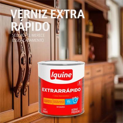 Imagem de Verniz Iquine Extra Rápido Mogno 900ml Alto Brilho