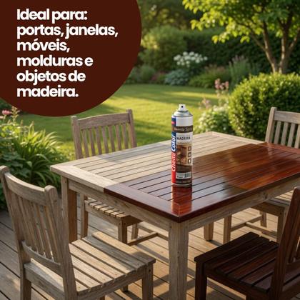 Imagem de Verniz Mogno 400ml Para Madeira Acabamento Brilhante