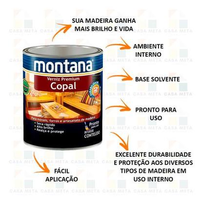 Imagem de Verniz Montana Madeira Copal Incolor 900ml Transparente