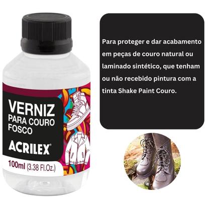 Imagem de Verniz Para Couro com Acabamento Fosco Acrilex - Pote 100 ml