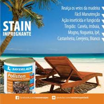 Imagem de Verniz Polisten Stain Imbuia Acetinado 3,6L Sayerlack Madeira