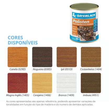 Imagem de Verniz Polisten Stain Premium Restaura Madeira 900ml Sayerlack