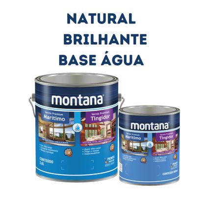 Imagem de Verniz Premium Base Água Marítimo Natural Brilhante 900ml Montana