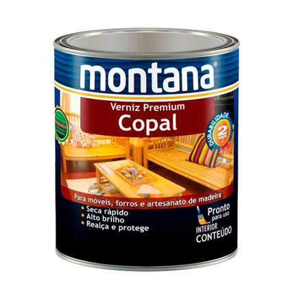 Imagem de Verniz Premium Copal Incolor Brilhante Interior 900ml Montana Madeira