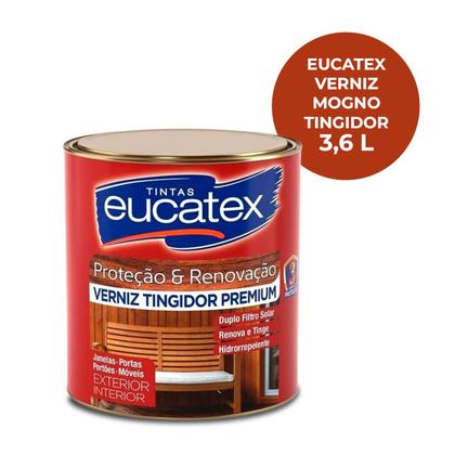 Imagem de Verniz Premium Eucatex Para Madeira Mogno Brilhante 3,6L