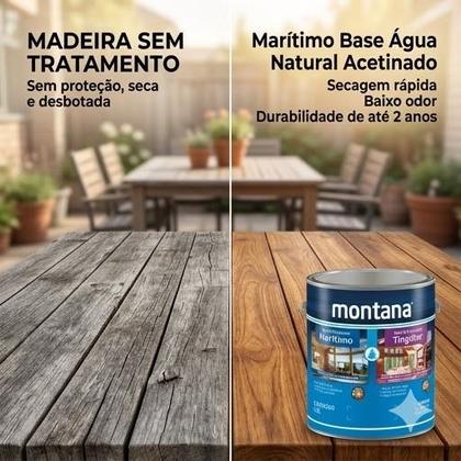Imagem de Verniz Premium Marítimo Base Água Natural Acetinado 900ml Montana