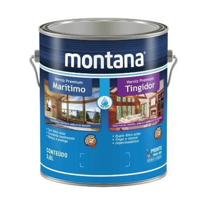 Imagem de Verniz Premium Marítimo Base Água Natural Brilhante 3,6L Montana Proteção Madeira