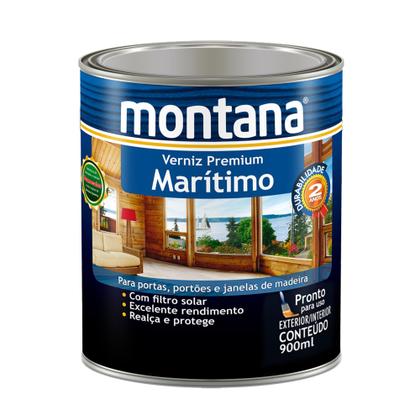 Imagem de Verniz Premium Marítimo Natural Fosco 900ml Montana Proteção para Madeira