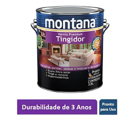 Imagem de Verniz Premium Tingidor Acetinado Montana 3,6lt