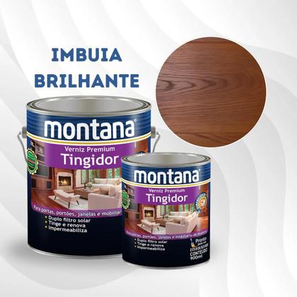 Imagem de Verniz Premium Tingidor Imbuia Brilhante 900ml Montana Madeira