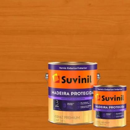 Imagem de Verniz Suvinil Madeira Protegida Maritimo Brilhante 900ml - Brilhante - Natural