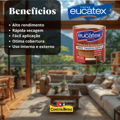 Imagem de Verniz Tingidor Brilhante Mogno 900ml - EUCATEX.