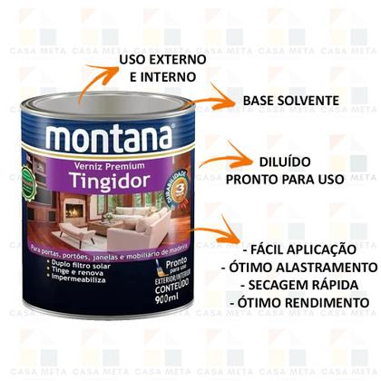 Imagem de Verniz Tingidor Castanho Duplo Filtro Solar Montana 900ml