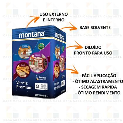 Imagem de Verniz Tingidor Mogno Duplo Filtro Solar Montana 18 Lt