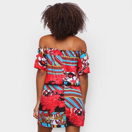 Imagem de Vestido Água Viva Ombro a Ombro Estampado
