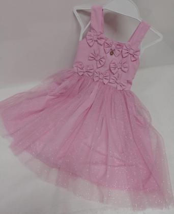 Imagem de Vestido Alça Brilhoso Tule Luxo Menina Festa LessaKids B9163