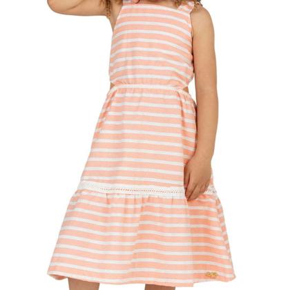 Imagem de Vestido Alças Infantil Verão Tecido Eco Rosa Claro - Angerô