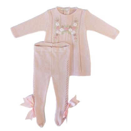 Imagem de Vestido Arco-Íris Bordado Flores Com Calça