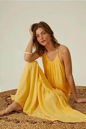 Imagem de Vestido babado franzido maria filó
