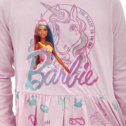 Imagem de Vestido Barbie de manga curta Unicorn Skater Pink Girls 10