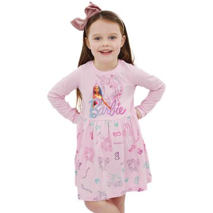 Imagem de Vestido Barbie de manga curta Unicorn Skater Pink Girls 10