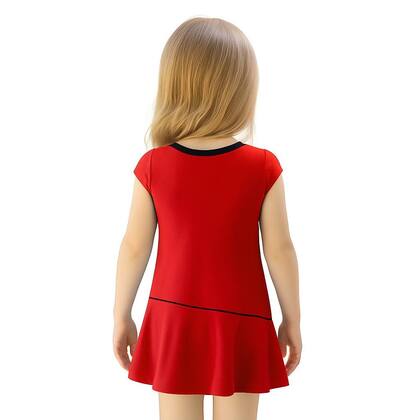 Imagem de Vestido Bebê ao Infantil Flamengo Vermelho Onda Oficial