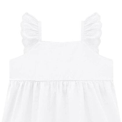 Imagem de Vestido Bebe Feminino Kukie Branco 2 Pçs 6869