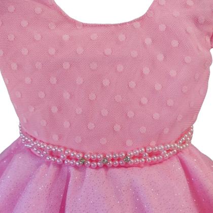 Imagem de Vestido Bebe Infantil Festa Casamento Luxo Faixa Cabelo