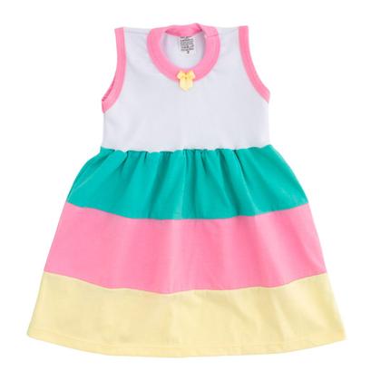 Imagem de Vestido Bebê Menina Modelo 3 Marias + Faixa de Lacinho