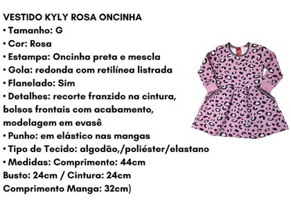 Imagem de Vestido Bebe Tamanho G Manga Longa Alenice/Kyly/Elian