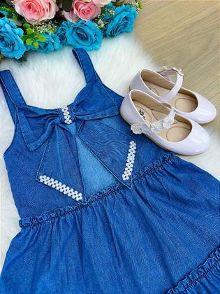 Imagem de Vestido Blogueirinha Lola Jeans Casual Infantil