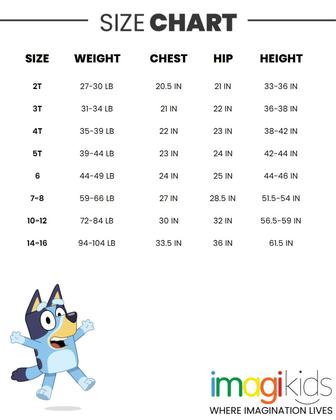 Imagem de Vestido Bluey Bingo Toddler Girls 4T com mangas esvoaçantes e tutu