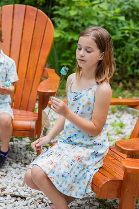 Imagem de Vestido Bluey Muffin Bingo Toddler Girls 4T com tutu sem mangas