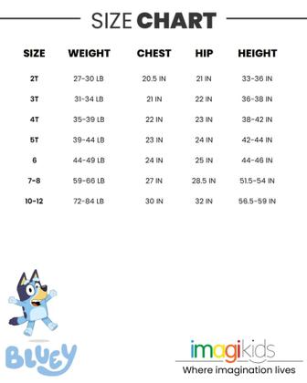 Imagem de Vestido Bluey Muffin Bingo Toddler Girls 4T com tutu sem mangas