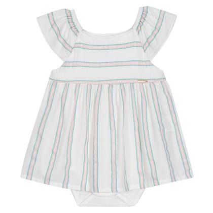Imagem de Vestido Body Manga Curta Bebê Menina Nini &amp Bambini Branco