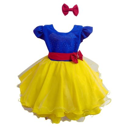 Imagem de Vestido Branca De Neve Infantil E Juvenil Temático Princesa Luxo Festa