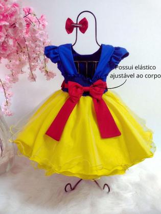 Imagem de Vestido Branca De Neve Infantil E Juvenil Temático Princesa Luxo Festa
