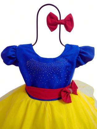 Imagem de Vestido Branca De Neve Infantil E Juvenil Temático Princesa Luxo Festa