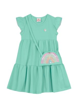 Imagem de Vestido Brandili 36266 Infantil Com Bolsa de Paetê Meia Malha T. 01/10