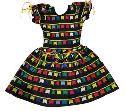 Imagem de Vestido Caipira Feminino Bandeirinha  Conforto e Estilo para São João