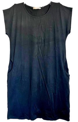 Imagem de vestido camisão midi plus size feminino evangelico elegante manga curta sem bojo moda soltinho com bolso ref 2745