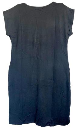 Imagem de vestido camisão midi plus size feminino evangelico elegante manga curta sem bojo moda soltinho com bolso ref 2745