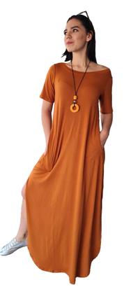 Imagem de Vestido Camiseta Maxi Longo Com Fendas Ref.15538