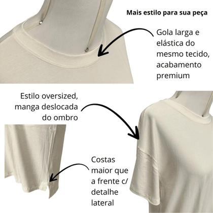 Imagem de Vestido Camisetão Alongado Oversized Off-white