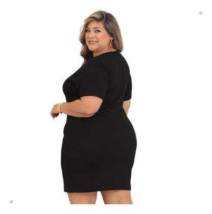 Imagem de Vestido Camisetão Oversized Camisa Longa Blusão Plus Size