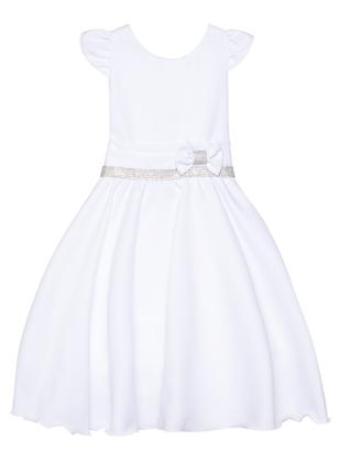 Imagem de Vestido Casual Branco Infantil Daminha Primeira Comunhão