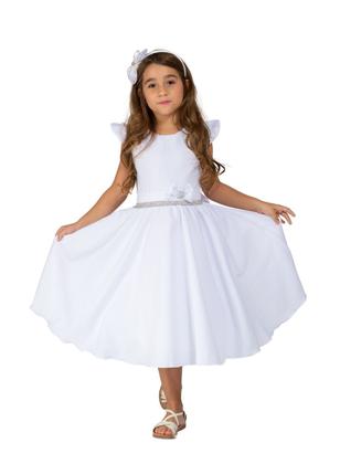 Imagem de Vestido Casual Branco Infantil Daminha Primeira Comunhão