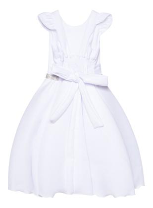 Imagem de Vestido Casual Branco Infantil Daminha Primeira Comunhão