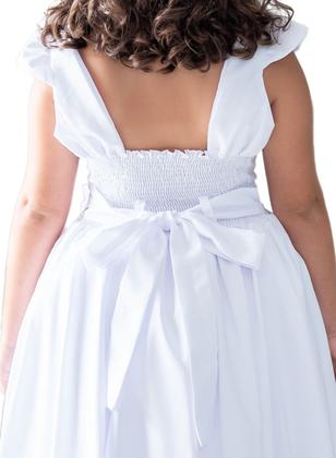 Imagem de Vestido Casual Branco Infantil Daminha Primeira Comunhão