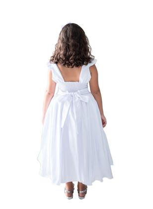 Imagem de Vestido Casual Branco Infantil Daminha Primeira Comunhão